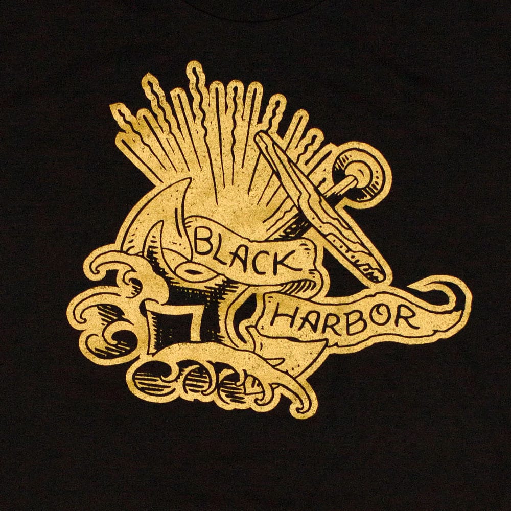 Black Harbor Anchor T-shirt Detail